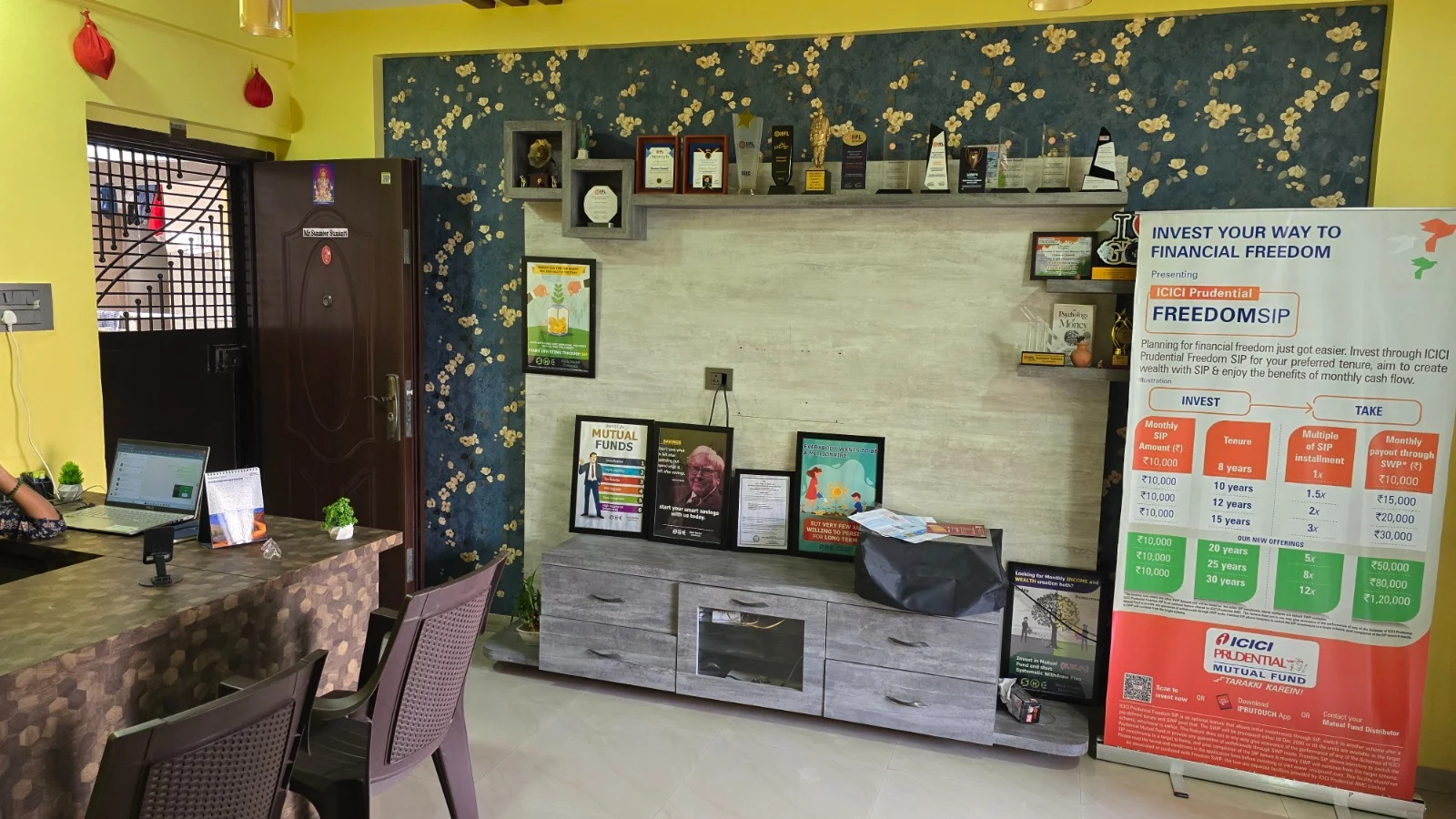 Reception and academy displays